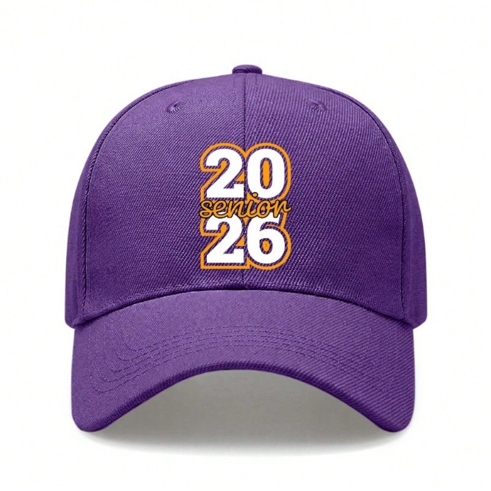 [Graduation Baseball Cap] 2026 Senior Print Unisex Adjustable Polyester Breathable Lightweight Casual Daily Wear Baseball Hat -  Gift For