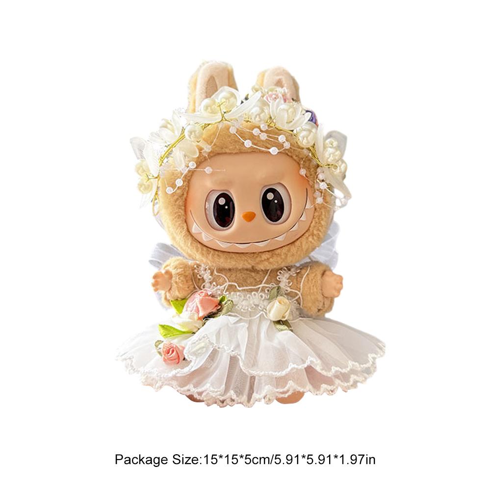 Mini Plush Doll'S Clothes Cute Outfit Accessories For Labubu V1 V2 Korea Kpop Idol Dolls Goose Dinosaur Macaron Clothing Gifts