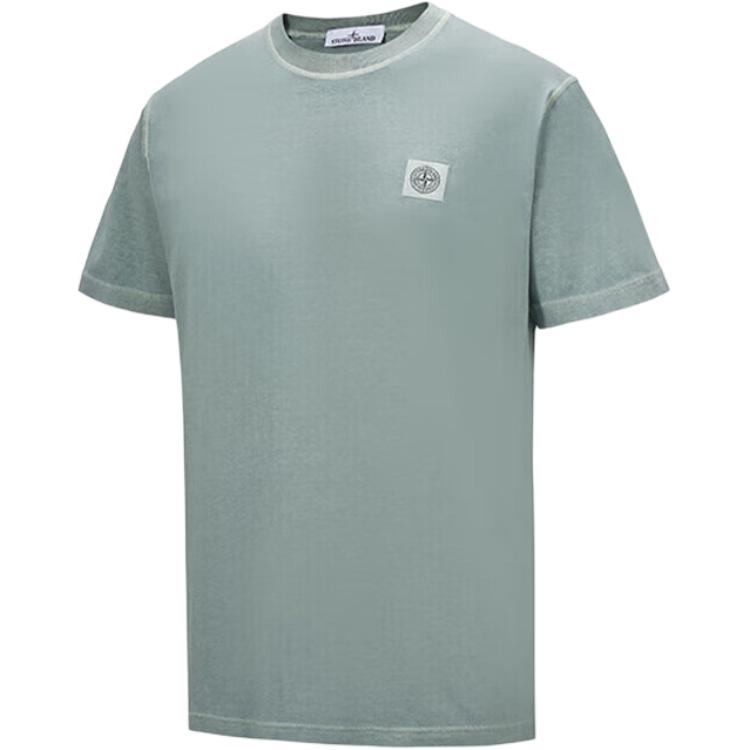 STONE ISLAND Logo Badge Design Round Neck Short Sleeve T-Shirt Unisex T-Shirt 791523757-V0155
