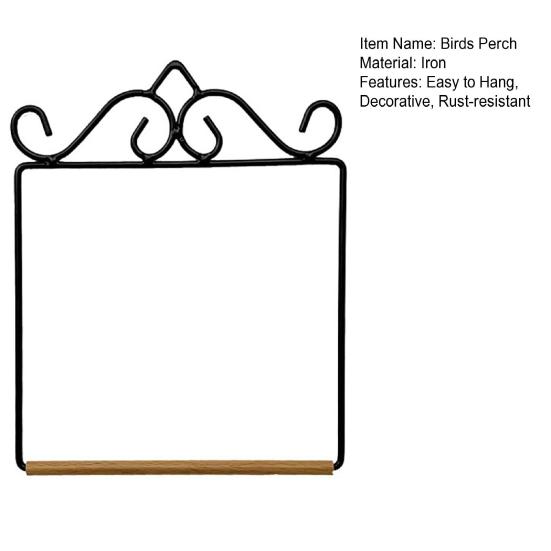 Hummingbird Swing And Perch Rustic Metal Frame Birds Swing with Wood Perch Hanging Parrot Perch for Outdoor Garden Patio Balcony