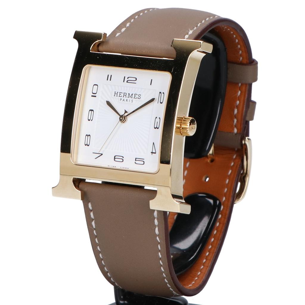 HERMES HH1.801.131 H Watch Quartz Watches Etoupe/GoldUsed
