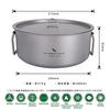 Boundless Voyage Titanium Pot with Lid, 21.5cm, Made of Pure Titanium, 319g, Lightweight, Rust-Resistant, for Outdoor Camping, Deep, 2000ml Capacity,
