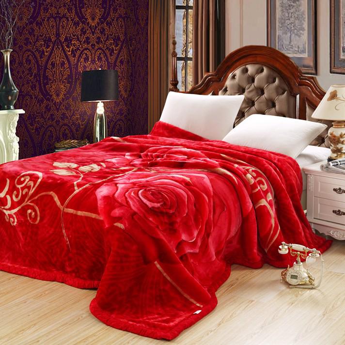 Double-Layer Raschel Blanket: Thick, Warm Crystal Velvet Cover for Autumn and Winter