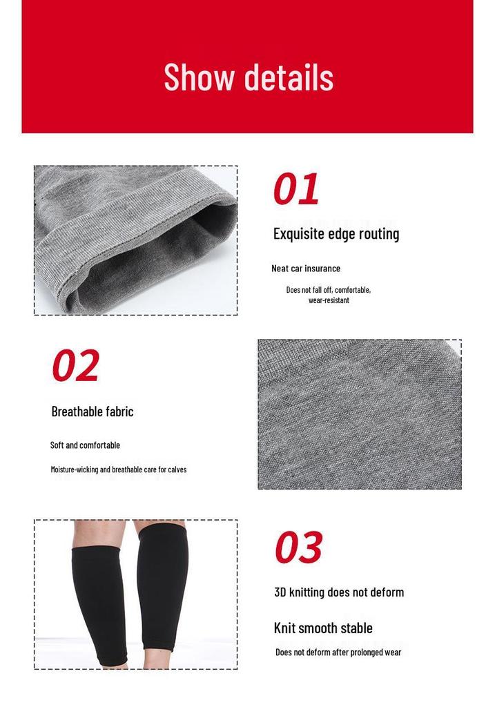 Unisex Cotton Style Breathable Leg Warmers: Thin, Elastic, All-Season Calf Protection for Sports