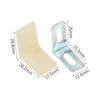 20Pcs 90 Degrees L Shape Corner Brackets with Plastic Cover Right Angle Corner Brace Joint for Shelves Wooden Furniture Cabinet