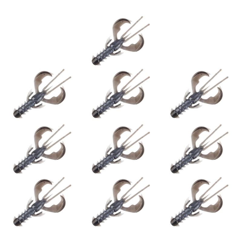 10Pcs/pack Simulation Prawns Shrimp Fishing Tackle Lures Baits Soft Crawfish Soft Shrimp Lures Baits Soft Lures Worms