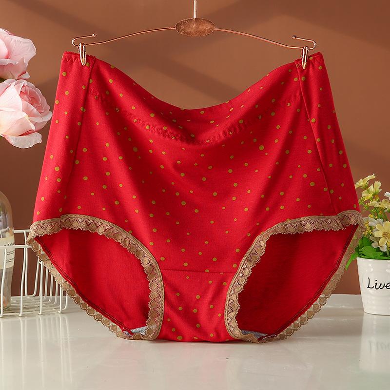 

Трусики модал в горошек большого размера Легкие трусы с высокой посадкой Мягкое дышащее нижнее белье Женское комфортное белье подходит для 100 кг onesize