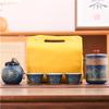 Portable Ceramic Gongfu Outdoor Tea Set with Kuaike Cups - Ideal for Business Gifts and Travel.