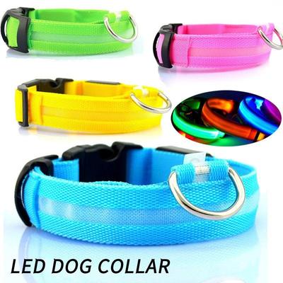 LED-Licht, Nachtsicherheit, leuchtendes Blitz-Sporthalsband für Hunde und Katzen, Nylon-Hundehalsband, leuchtend im Dunkeln, LED-Hundehalsbänder, Hundezubehör