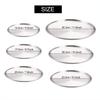 2Pcs Stainless Steels Round Silver Shallow Tray Plate Rust-Proof 14/17/20/23/26/30cm Camping Plate BBQ Picnic Dishes Cookware
