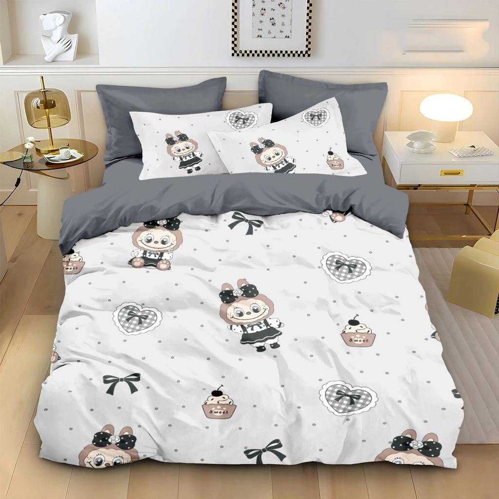 Hot Cartoon BuBu bedding set BuBu Doll Pattern Duvet Cover Pillowcase Adult Boy Girl Bedroom Decoration Gift Single Double Large
