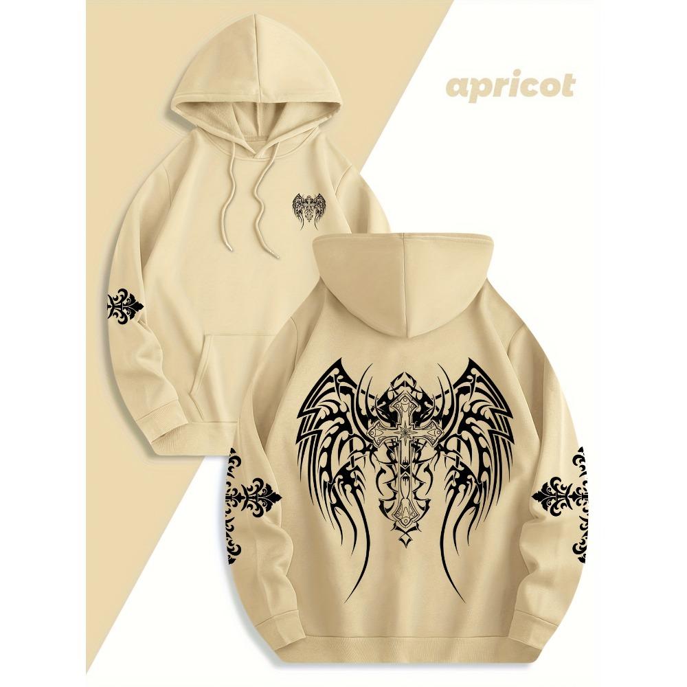 Trendy Men s Casual Daily Drawstring Hoodie with Front Kangaroo Pocket and Plush Men s Hoodie S