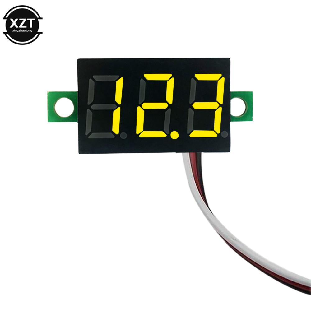 DC 0V-100V 0.28 Inch LED Digital Voltmeter Voltage Meter Volt Detector Monitor Tester Panel Car 12V 24V Red Green Blue Yellow