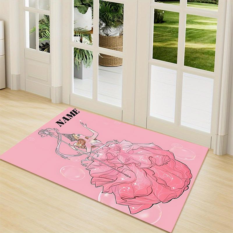Custom Name Witch Princess Adventure Carpet Rug Customizable Soft Washable Anti-Slip Home Living Room Sofa Mats Personalized Rug. 0909336