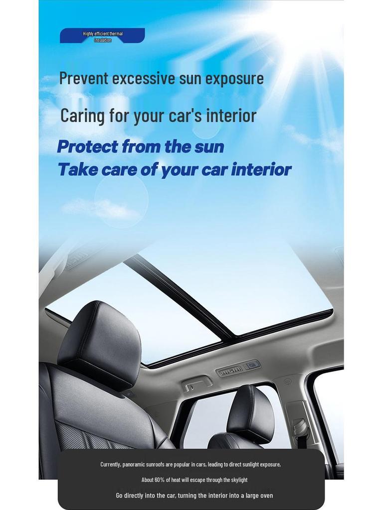 Black Crystal TPU Sunroof Ice Armor: Sun Protection & Heat Insulation Car Window Film with Explosion-proof Sunshade.