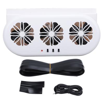 Auto Lüftungsgitter Kühlventilator SUV Fensterkühler 3 Auslässe USB Plug-in Zirkulation Abluft Rauchweiß