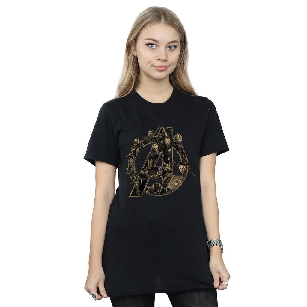 Avengers Infinity War Womens/Ladies Logo Cotton Boyfriend T-Shirt