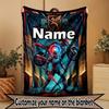Custom Name Personalized Knight Rider Print Blanket, Home Decor, Bedroom, Sofa, Camping, Couch, Gifts for Birthday Christmas