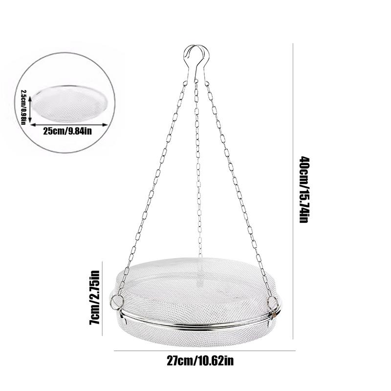 Food Drying Fish Net Stainless Steel Fly-Proof Round Hang Mesh Drying Rack Drying Net Herb Drying Rack For Shrimp Fish Fruit