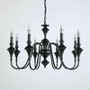 French Retro Mid-Century Black Chandeliers for Bedroom, Living Room, or Restaurant
