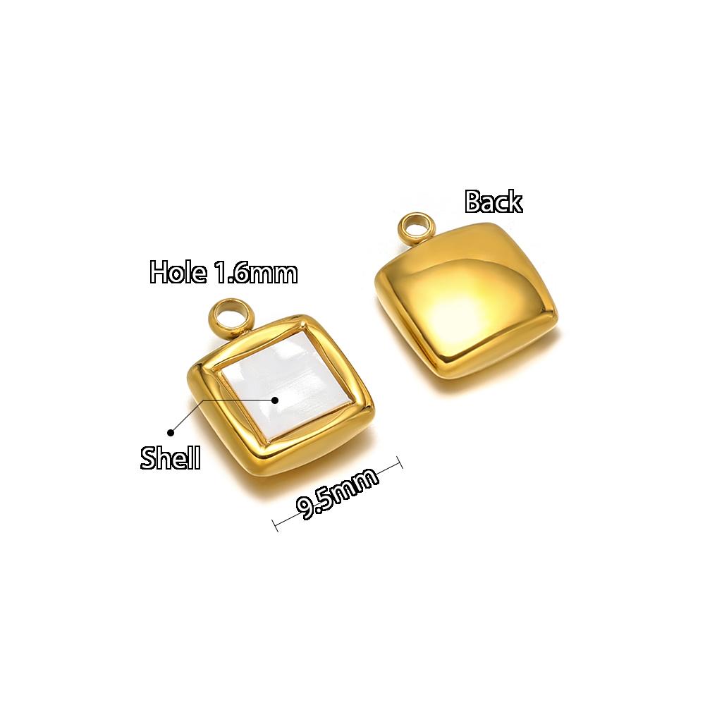5pcs Stainless Steel Heart Shell Charms Fish Tail Earring Pendant DIY Women Jewelry Making Supplies Wholesale Necklace Findings