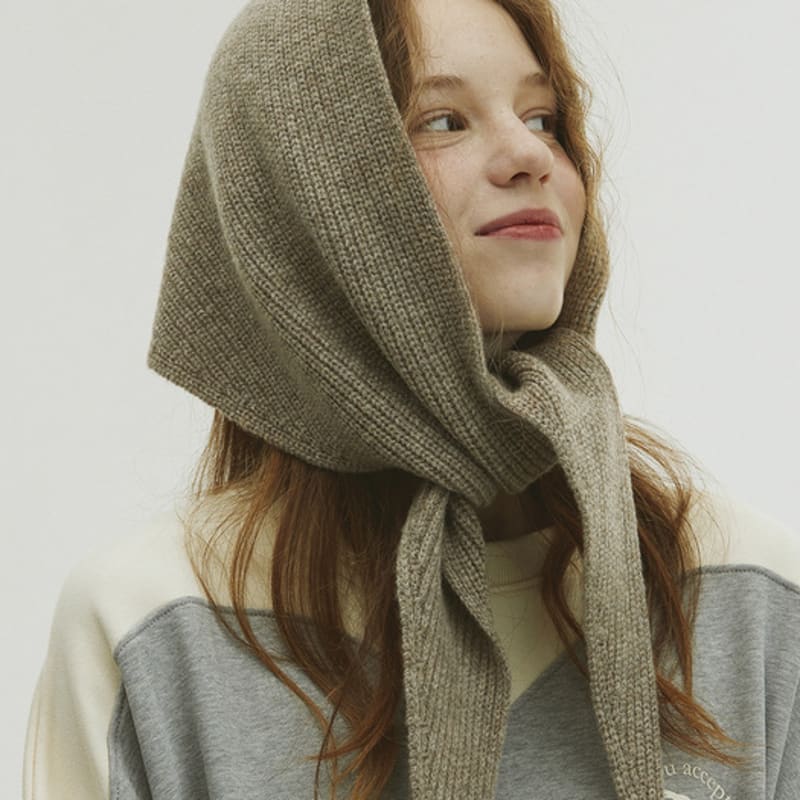 Between A and B Cashmere Wool Blended Petit Muffler_3 Colors