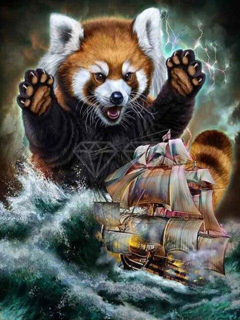 

5D DIY алмазная живопись забавные животные кошка собака еж лев полная квадратная и круглая алмазная мозаика вышивка крестиком домашний декор Full Round 20x25CM