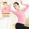 Black Long Sleeve Dance Practice Suit for Square Dance and Art School Training