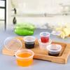50pcs Disposable Seasoning Cups Clear Leak-proof Condiment Containers  with Lids for Sauce Yogurt Portable Travel Party Supplies