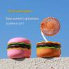 USB Charger Hamburger & Fries Desktop Fan - Cute & Fun Student Desk Ornament