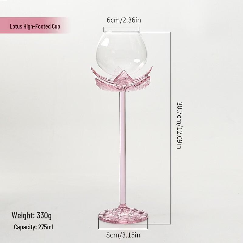 Shangqi High Borosilicate Glass Lotus Goblet