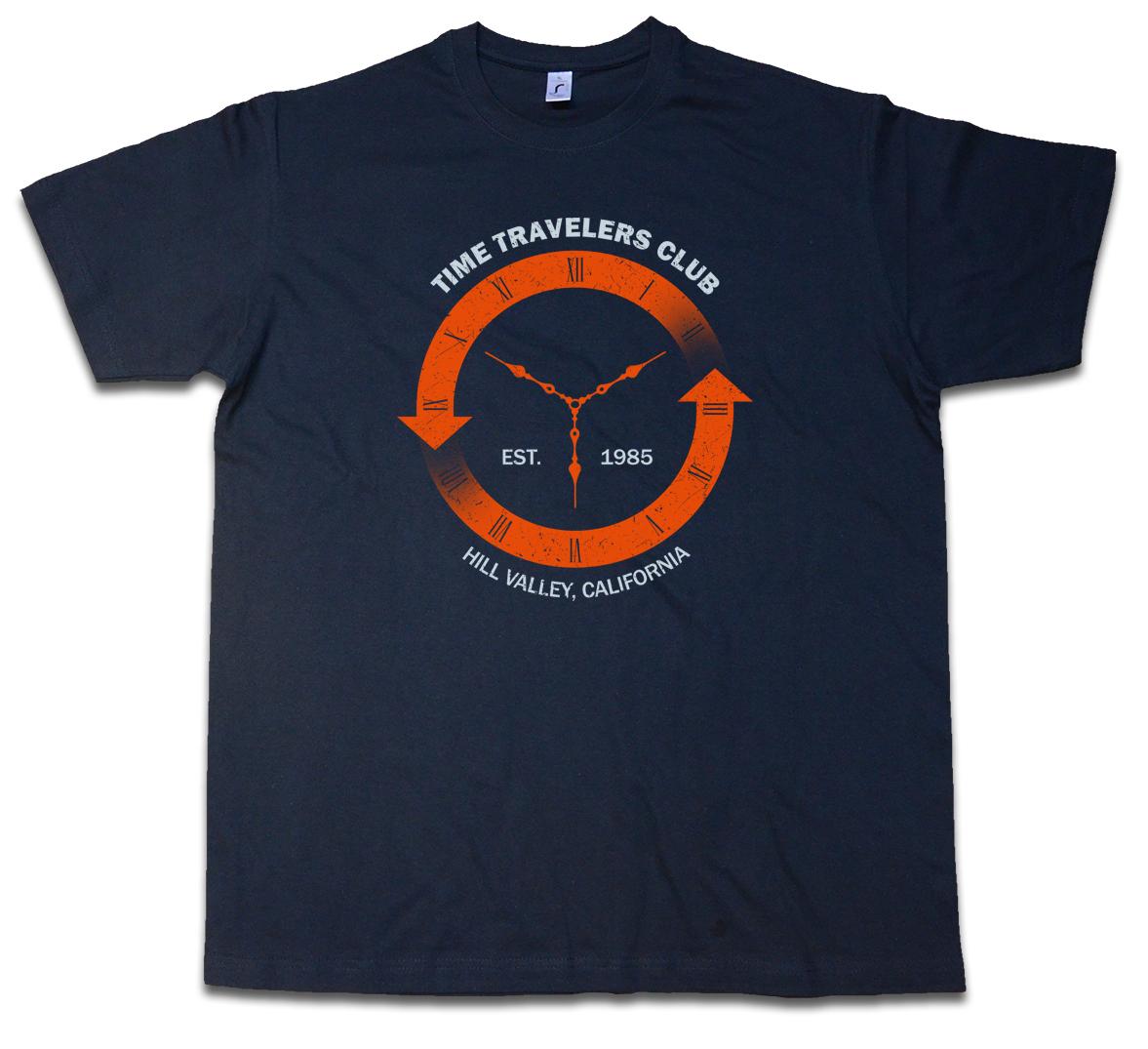 TIME TRAVELERS CLUB T-SHIRT Back To Shirt The Mc Fly Future Sizes S 5XL M