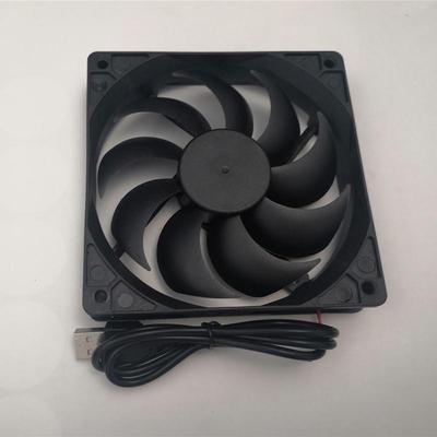 Schwarzer 12CM USB Desktop-PC-Gehäuselüfter, 5V