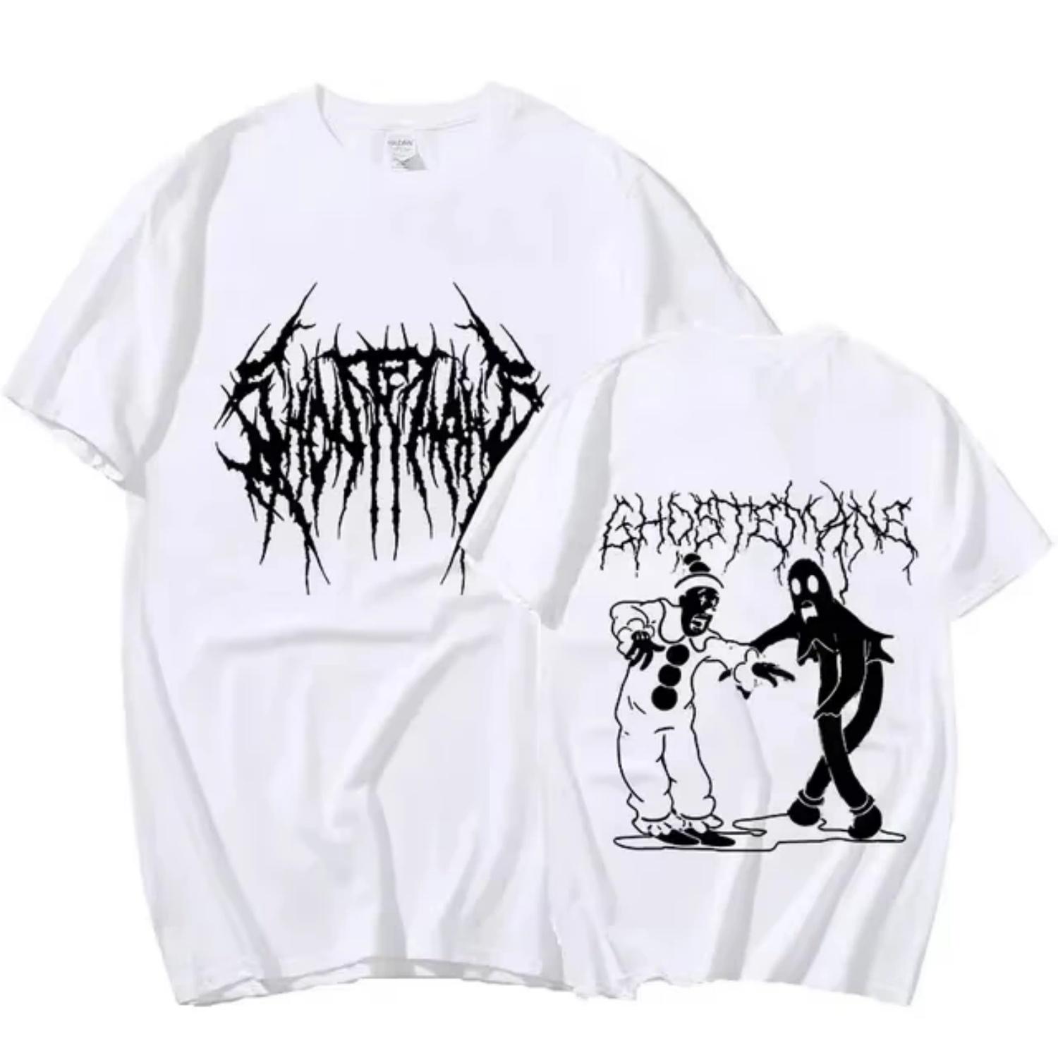 

Street Hip-hop Print Cotton T-shirt - Short Sleeve for Both Men and Women, Suitable for Summer Music Festival Attire S чёрный