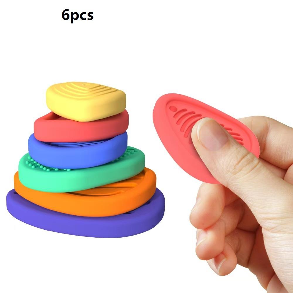 Fidgettoys Silicone Children'S Stress Relieving Toy Sensory Stone Stress Relieving Tool Puzzle Relieving Anxiety Pinch Music Toy