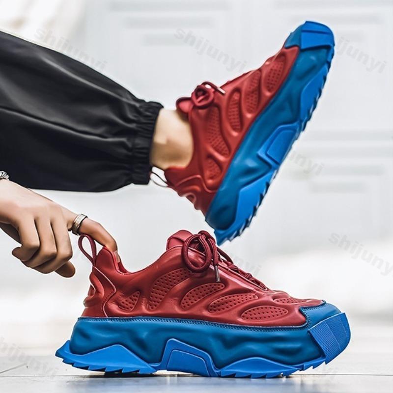 Fashion Men's Fashion Trend Versatile Casual Thick Sole Sports Shoes 2025 Autumn New Mesh Breathable Comfortable Low Top Chunky sneakers