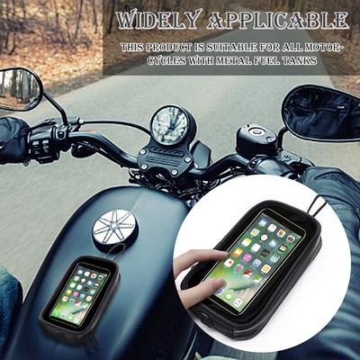 Wodoodporny Uchwyt na Telefon do Motocykla, z Magnetycznym Uchwytem na Puszkę, Który Można Mocno Przyssać do Zbiornika Paliwa, Torba-Uchwyt na Motocykl