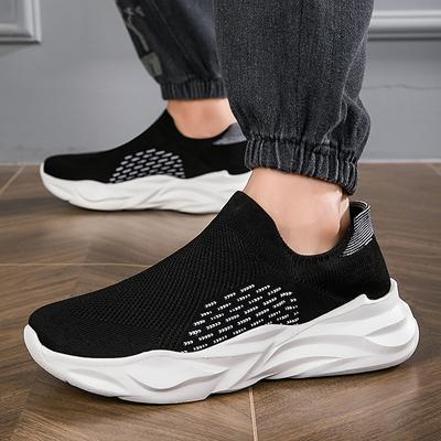 Ultra Lightweight Socks Shoes Men Women Breathable Knitted Casual Sneakers Slip-on Loafers Thick Sole Walking Footwear