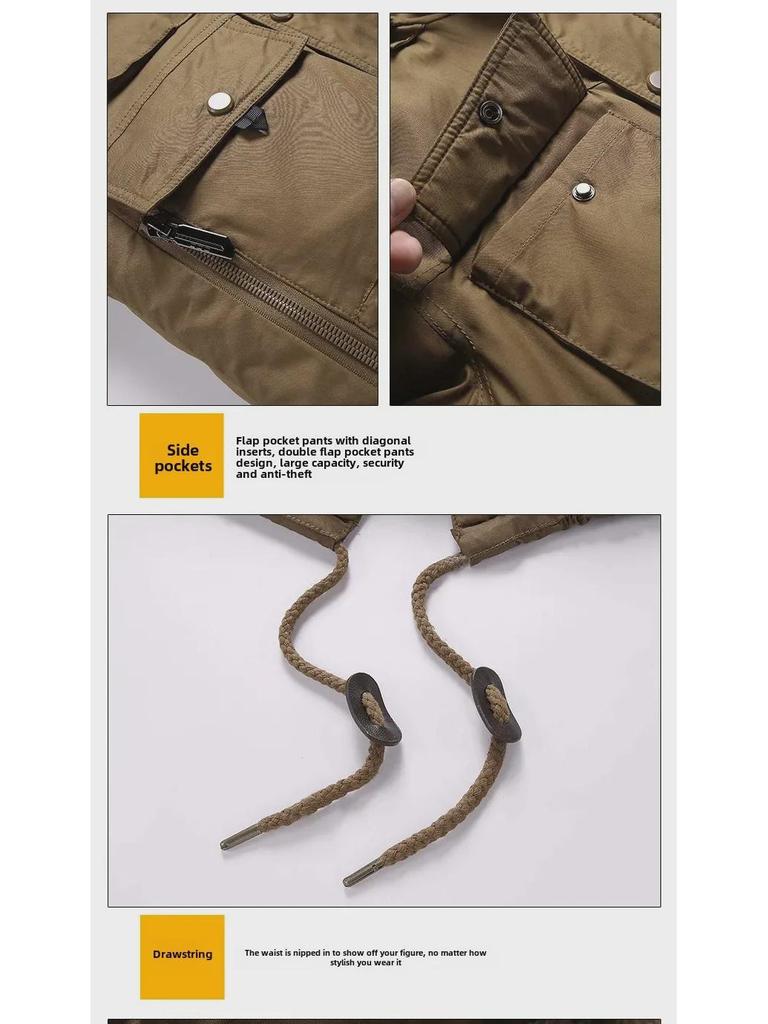 Men’s Warm Thickened Mid-Length Cotton Jacket for Autumn and Winter