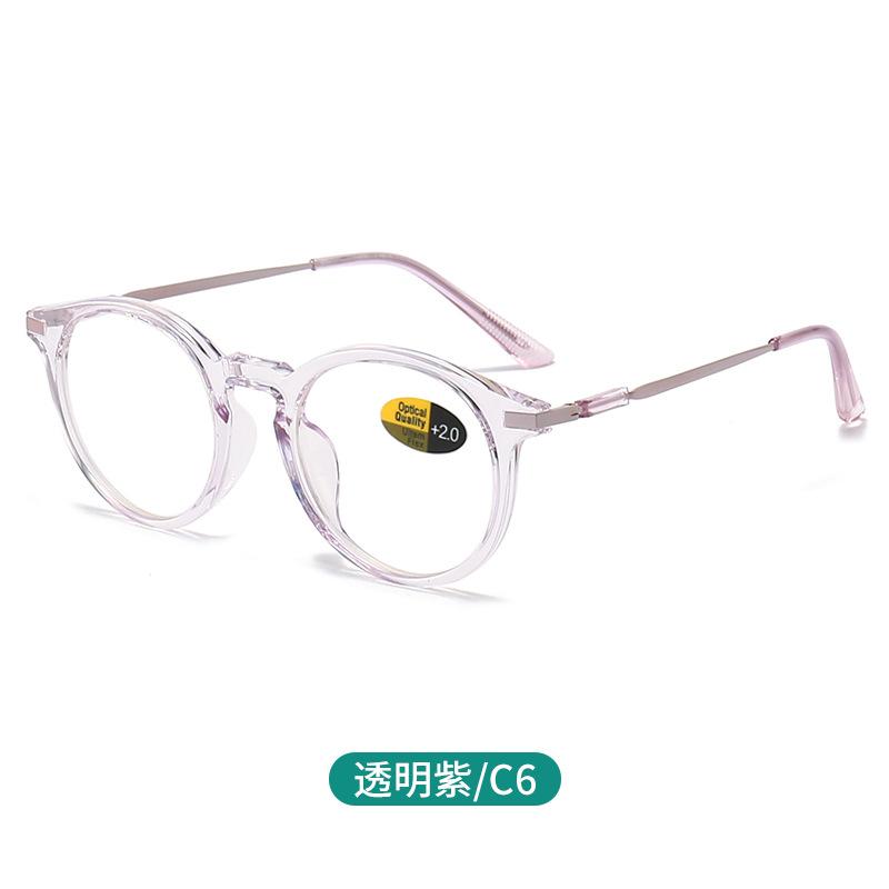 Modische Blaulichtschutzbrille Runde Lesebrille Presbyopie Brille Sehpflege +0,00 bis +4,00 13 Farben Damen Ältere