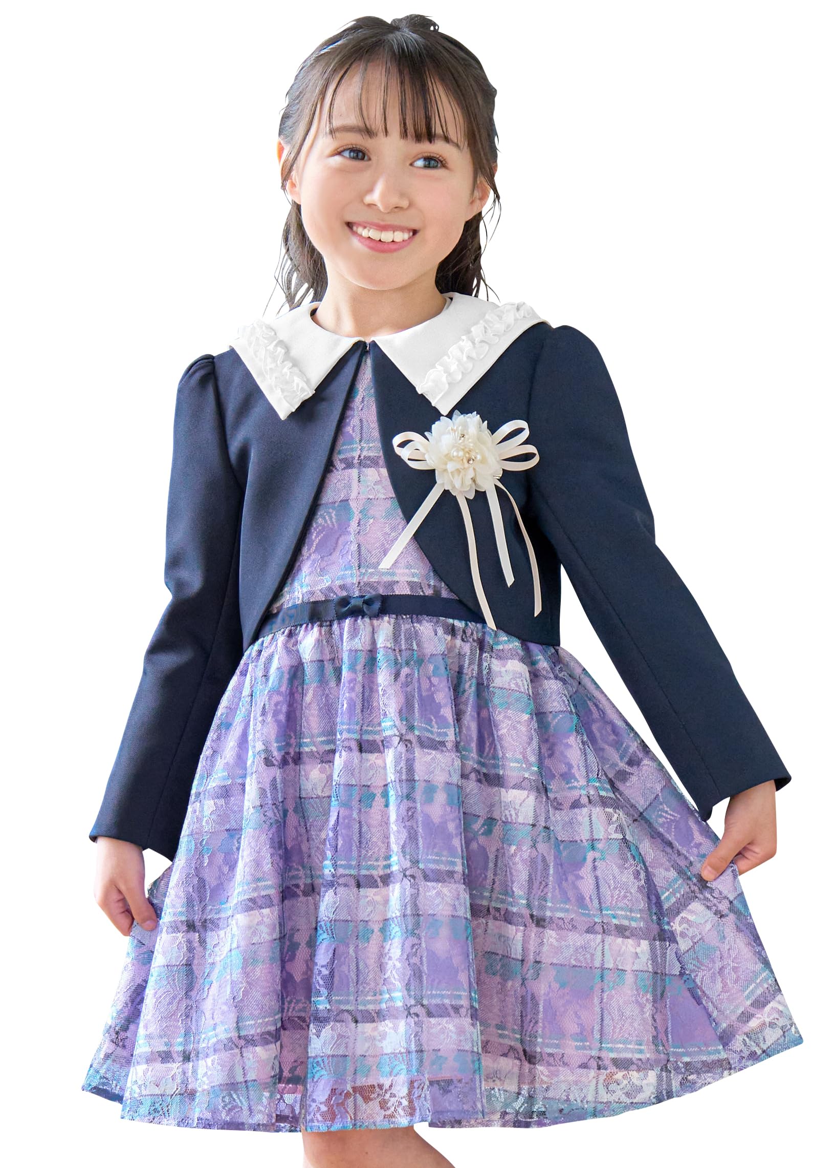 

School entrance elementary school graduation formal 2 130cm [Arisana] ceremony, girl s suit, ceremony, children s clothing, (bolero + dress, pieces),