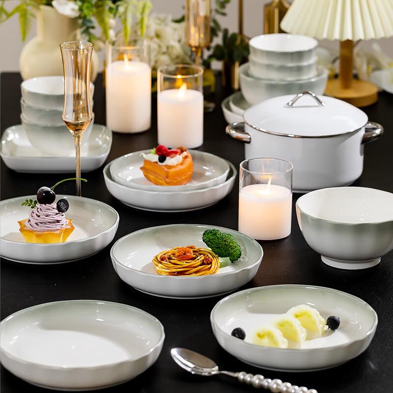 Hanyou Cloud Mist Gradient Ceramic Dinnerware Set