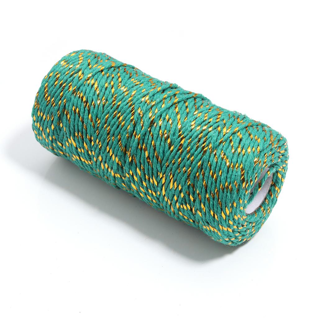 100M/Roll Cotton Cord Baker Twine Colorful Cotton Twine Macrame Cords String DIY Christmas Gifts Packing Home Textile Decoration