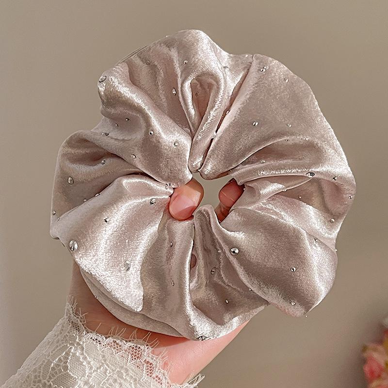 French Satin Hotfix Scrunchie: Large, Gentle Hair Tie for Women