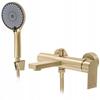 Hunter Gold Brushed Bathtub and Shower Mixer Tap with Spout and Handset
