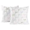Double Pack Decorative Pillowcases Stitched Rabbit Pattern Easter Decoration Pillow Cover Soft Fabric