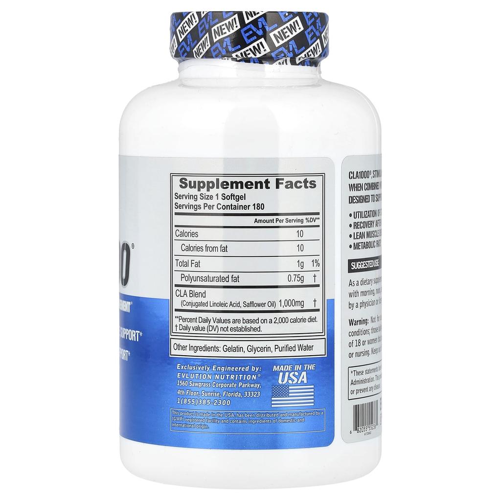 Cla1000®, Stimulant-Free Weight Management, 180 Softgels (1,000Mg per Softgel)