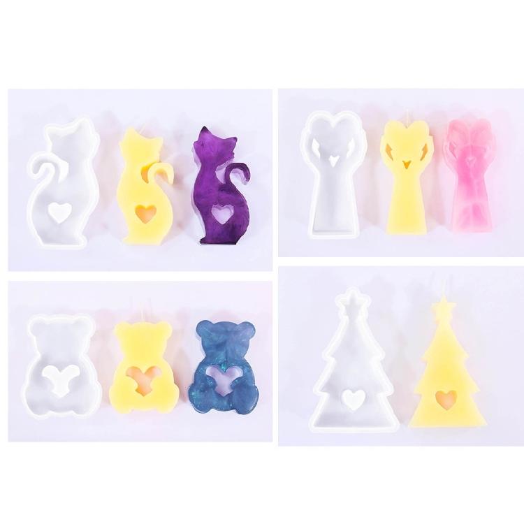 Bear Rabbit Candle Molds for DIY Candle Valentines Christmas Gift