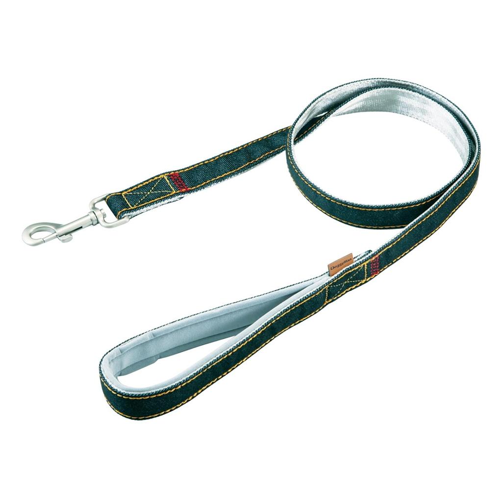 Doggyman Tailor Dog Leash L Denim Style Black Doggy's