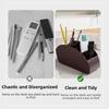 5 Compartments Remote Control Holder Solid Color Simple Makeup Brush Storage Bucket Multifunctional Stable